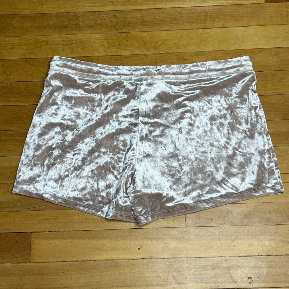 Z Supply Dusty Rose Pink Velour Crushed Velvet Lounge Shorts, Women’s Large - Picture 8 of 9